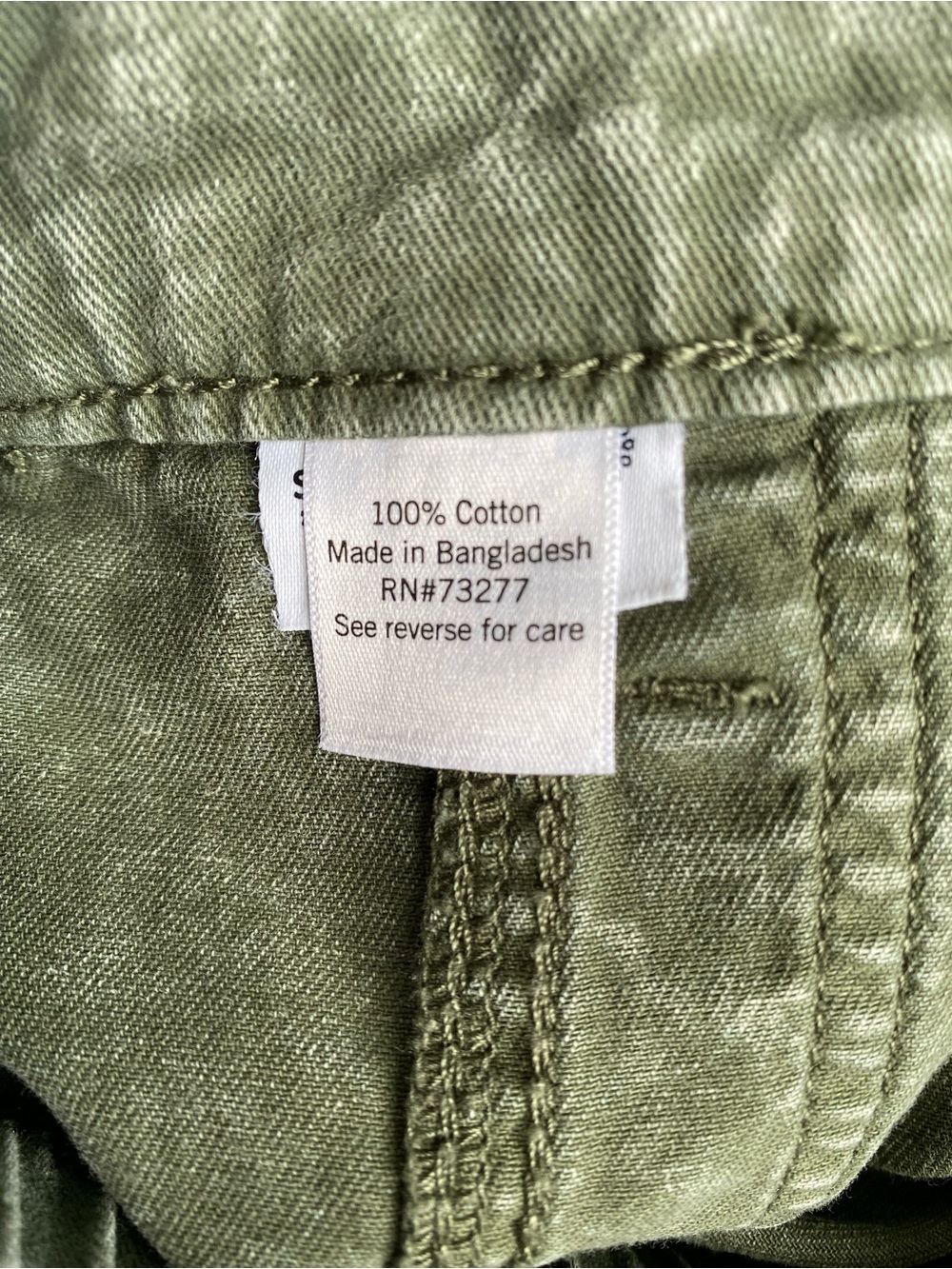 SO Olive Green Cargo Wide Leg Pants 100% Cotton Size L - Picture 8 of 10